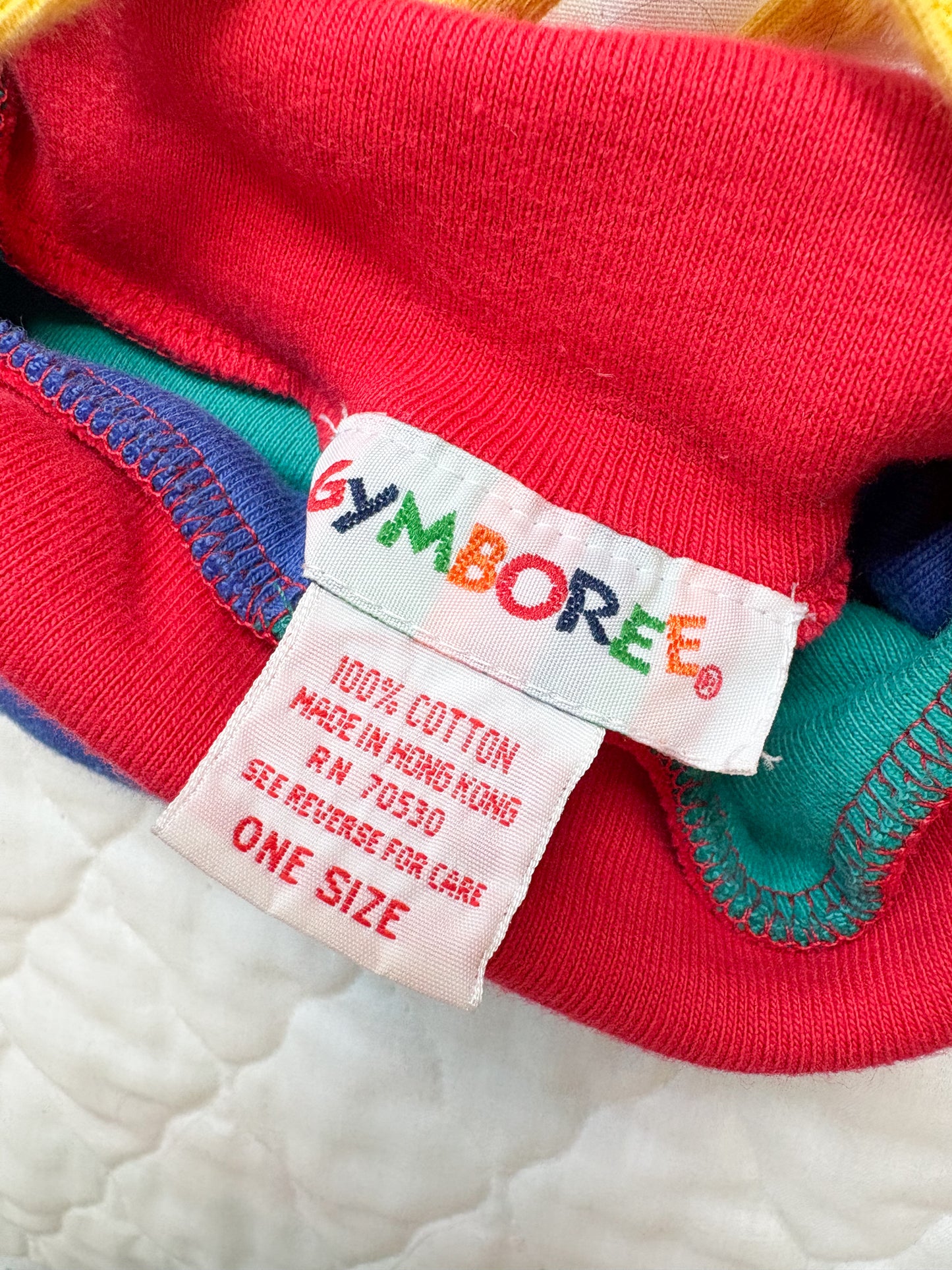Vintage Gymboree color block baby hat.
