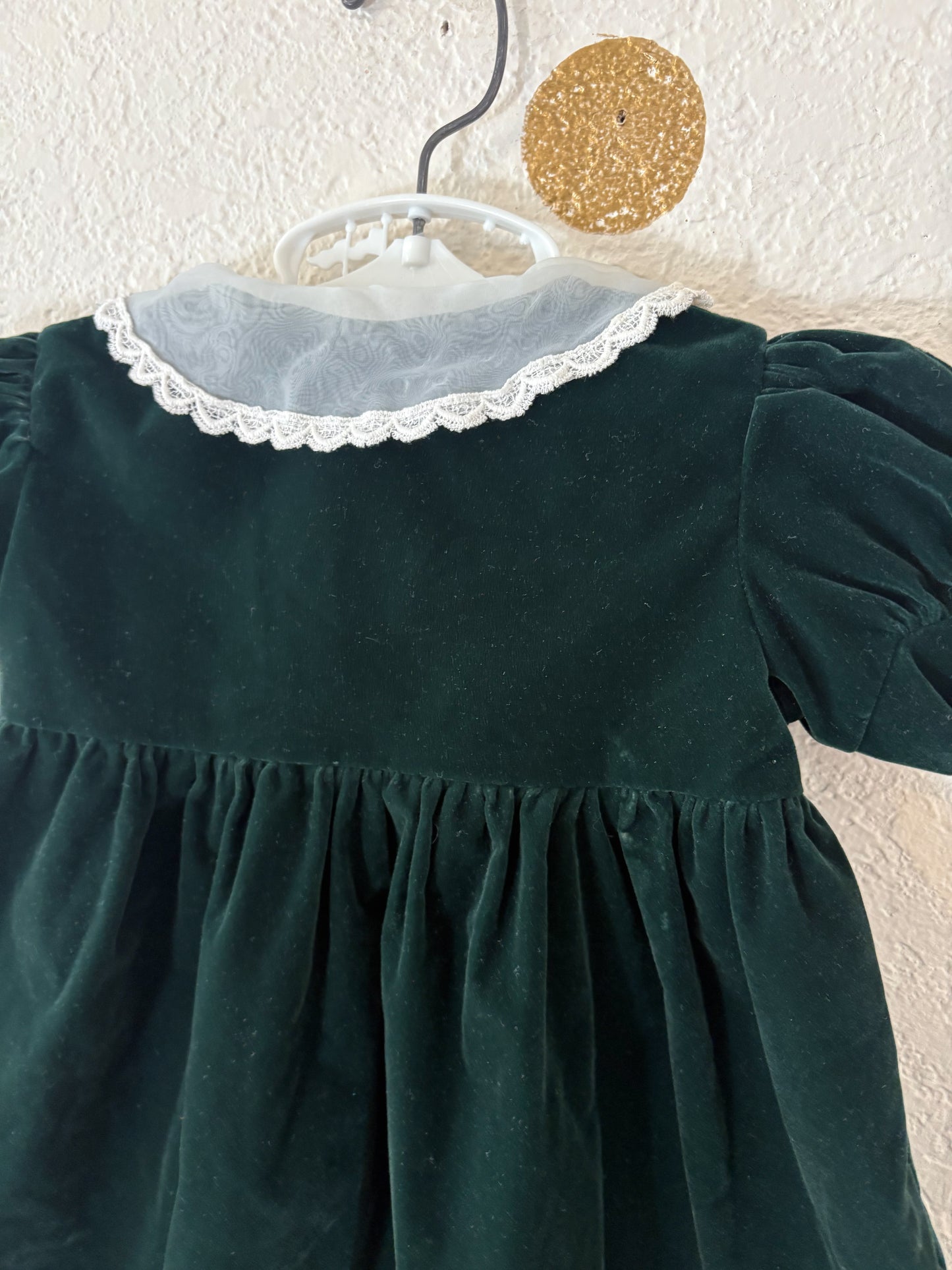 Vintage Oshkosh Collection velvet baby dress.