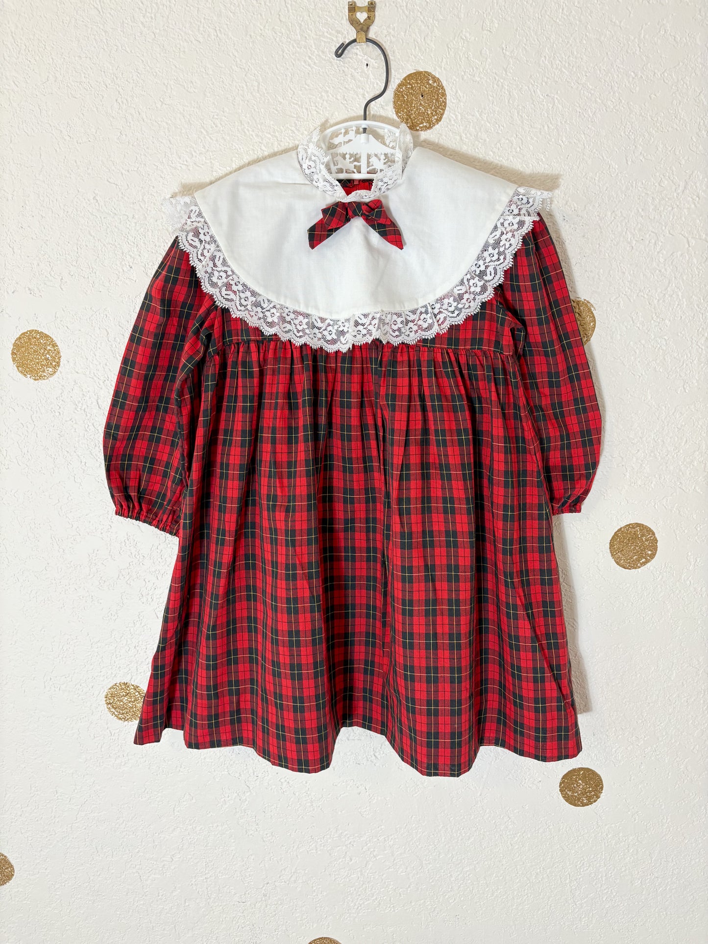 Homemade vintage plaid dress.