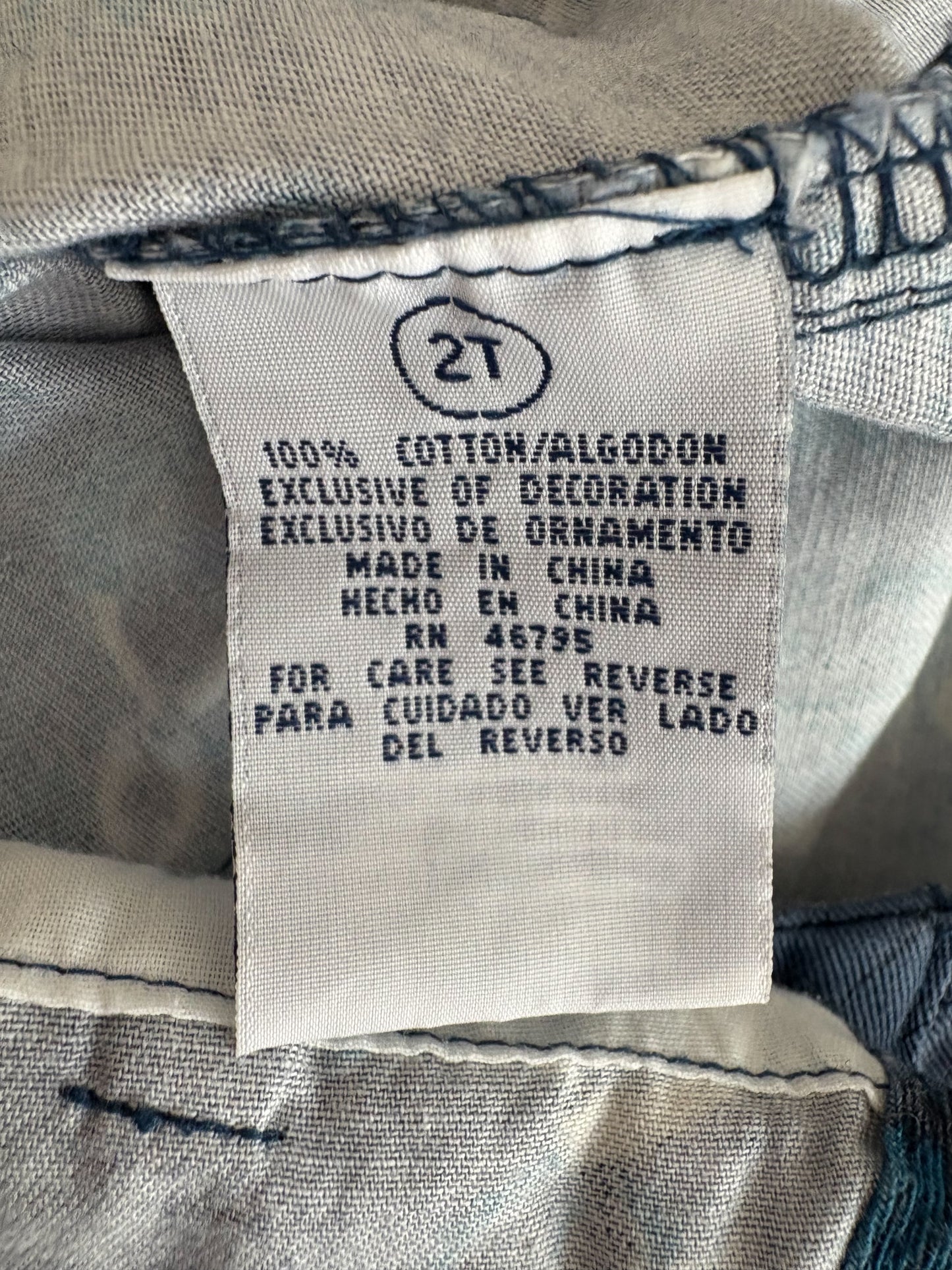 Unbranded Y2K AOP toddler shortalls.
