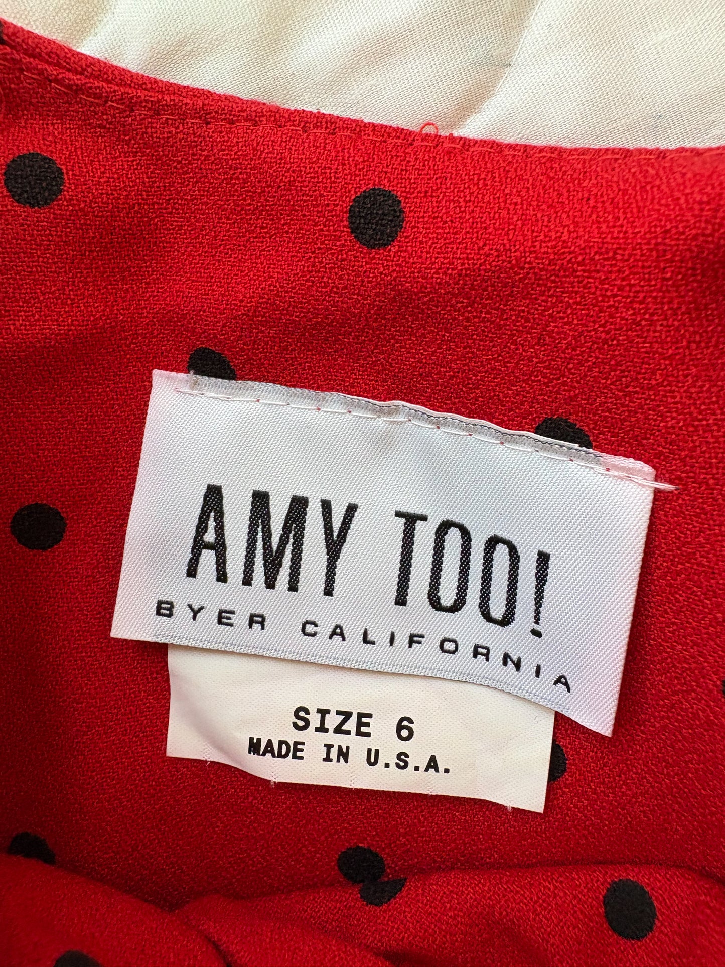 Vintage Amy Too polka dot dress.