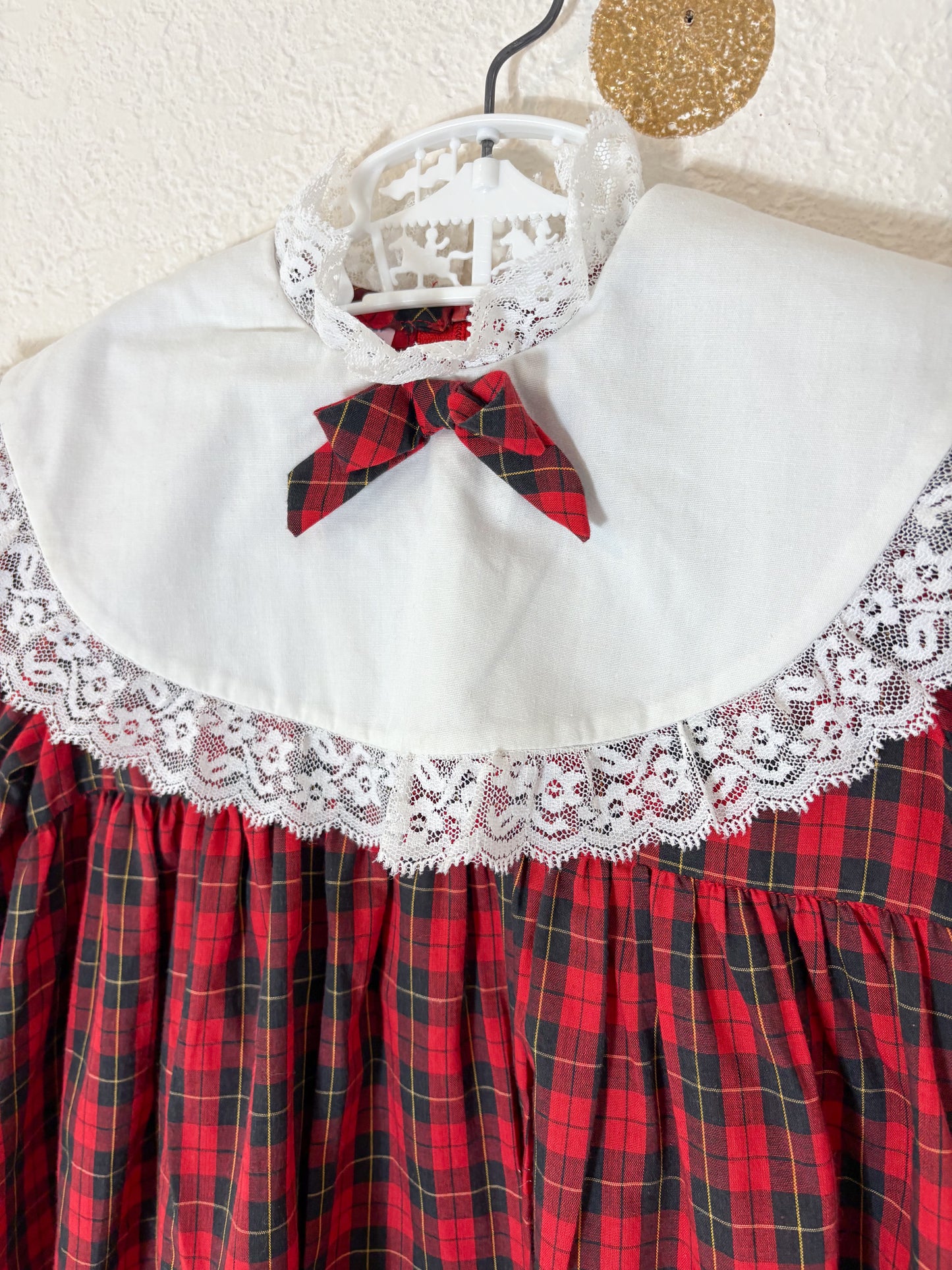 Homemade vintage plaid dress.