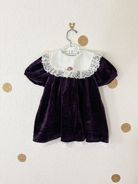 Vintage Nut Cracker velour toddler dress.