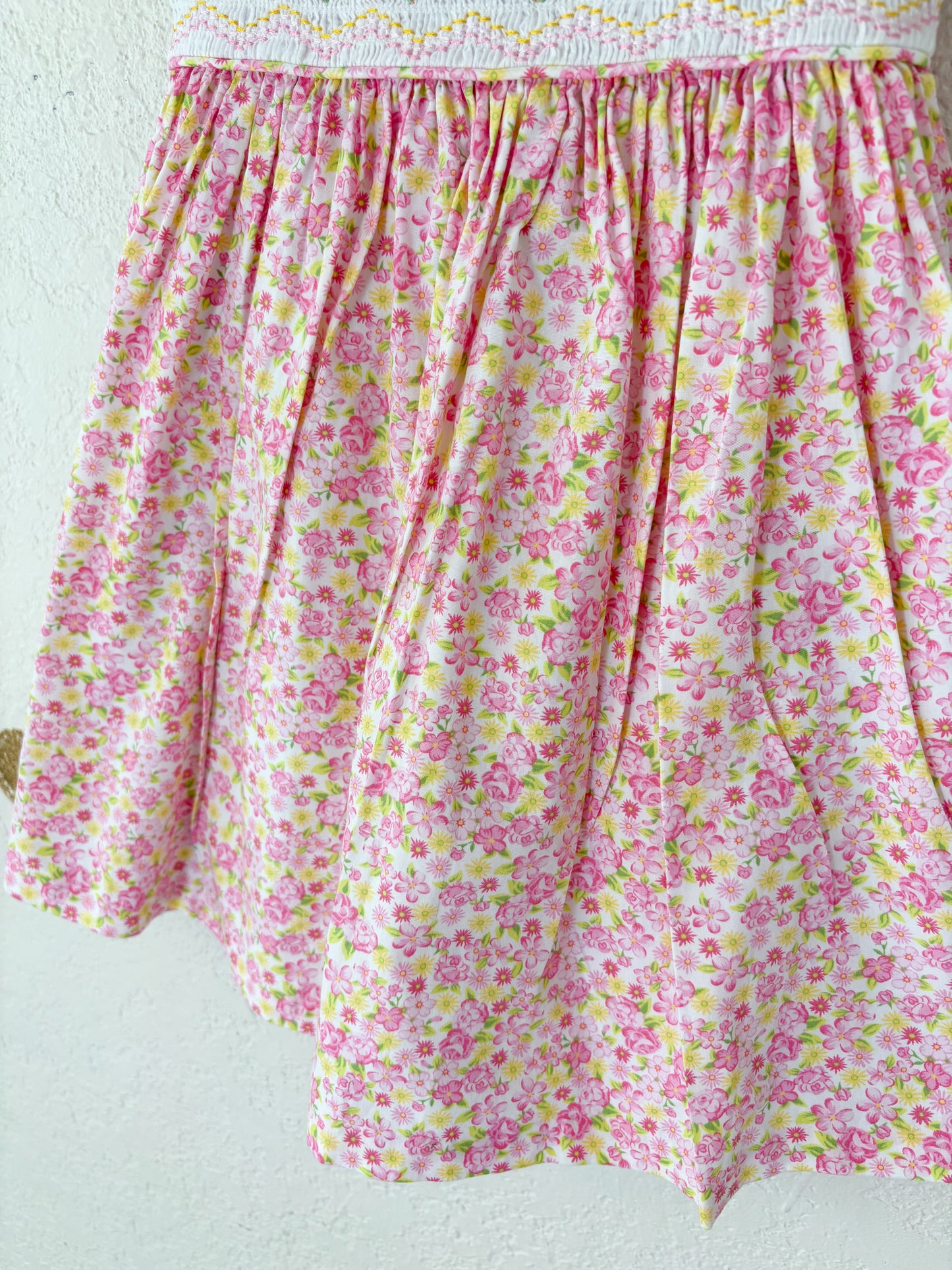 Modern Bonnie Jean smoked floral dress.