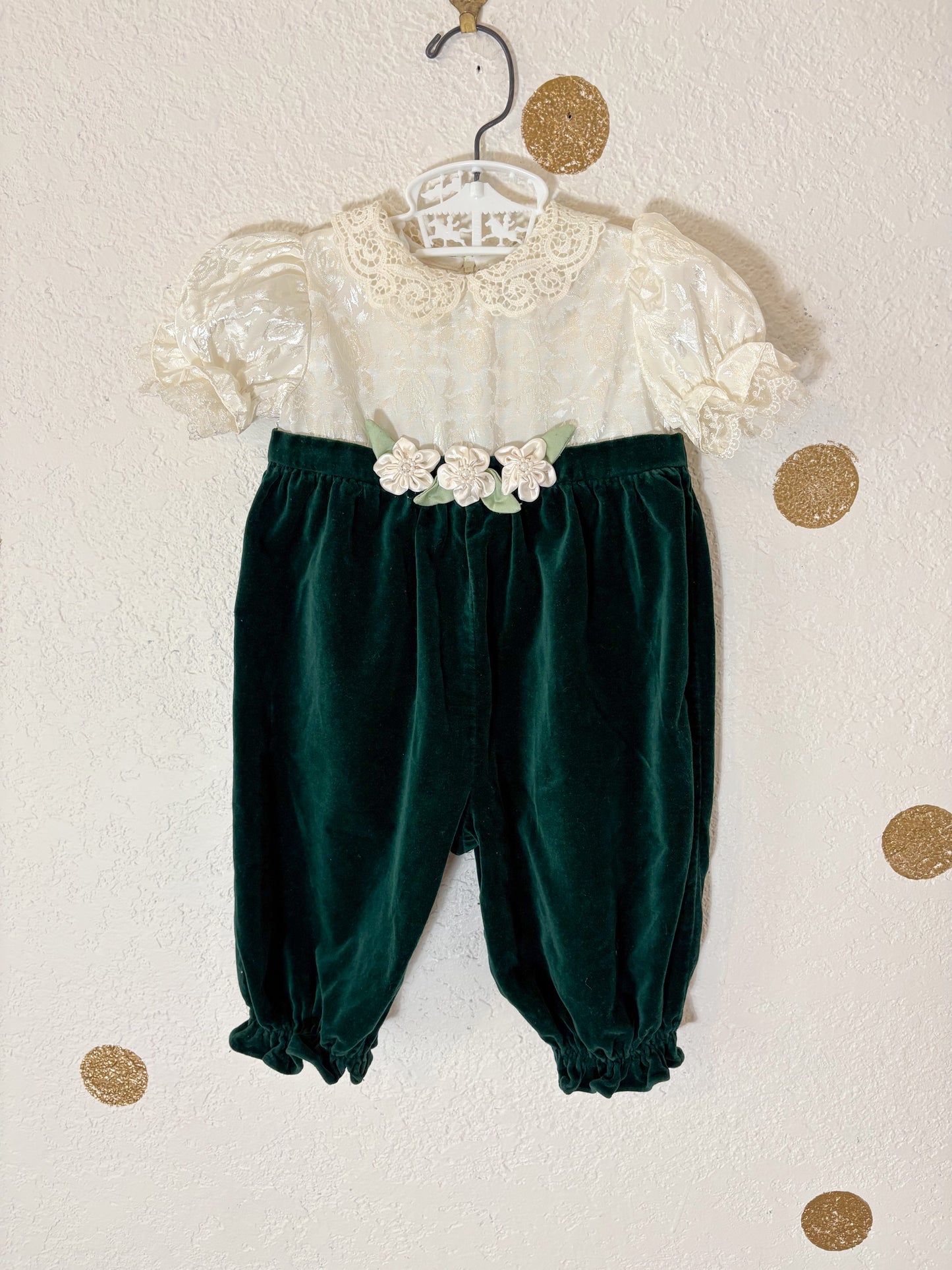 Vintage/y2k velour baby romper.