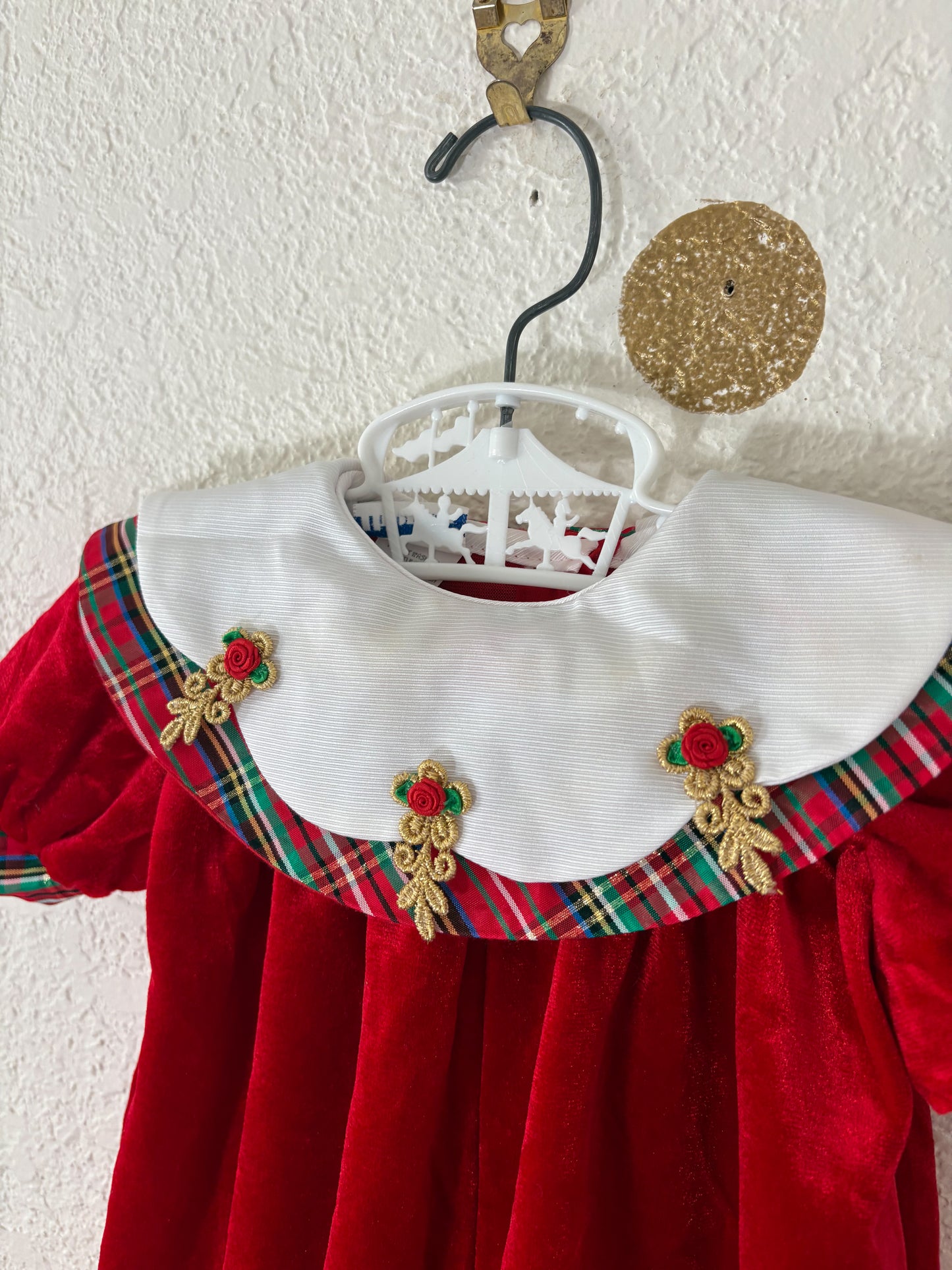 Vintage Thomas velour baby romper.