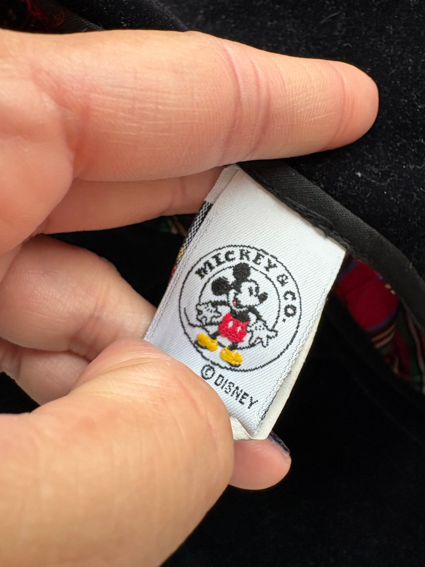 Vintage Mickey & Co velour plaid holiday dress.