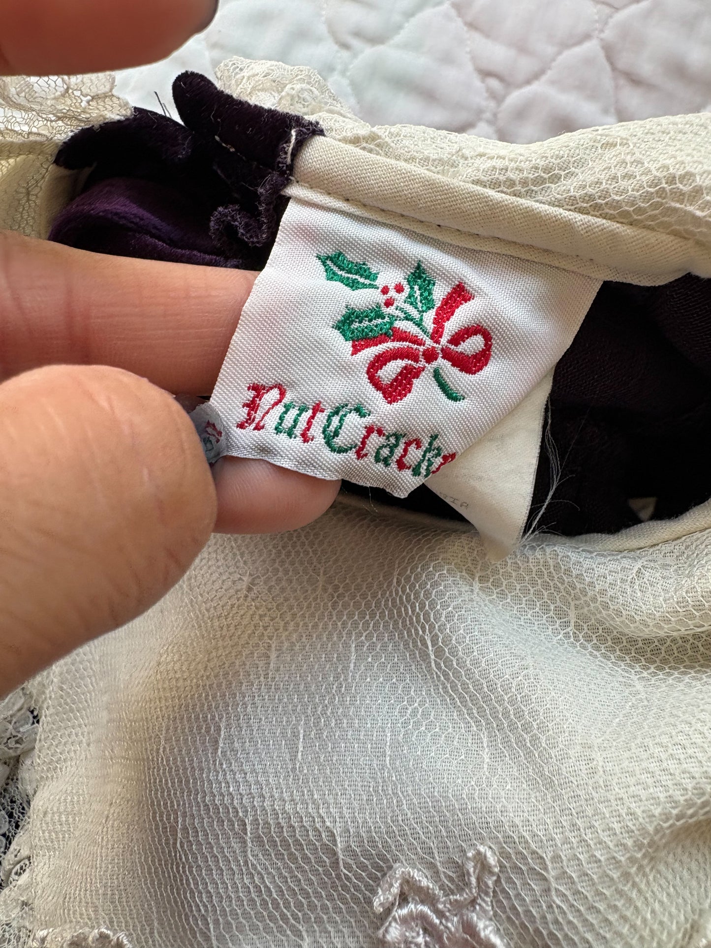 Vintage Nut Cracker velour toddler dress.