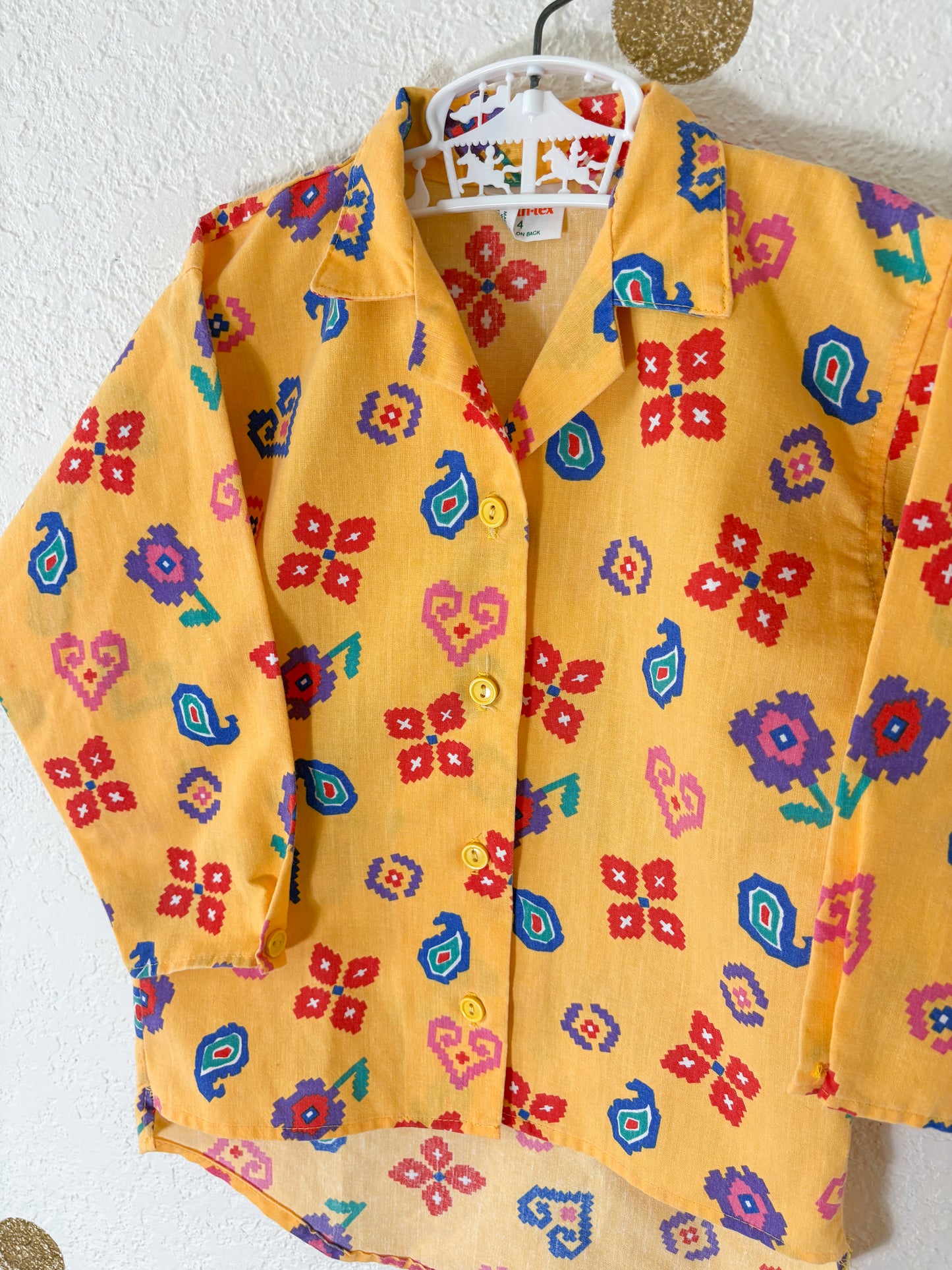 Vintage Healthtex AOP button up.
