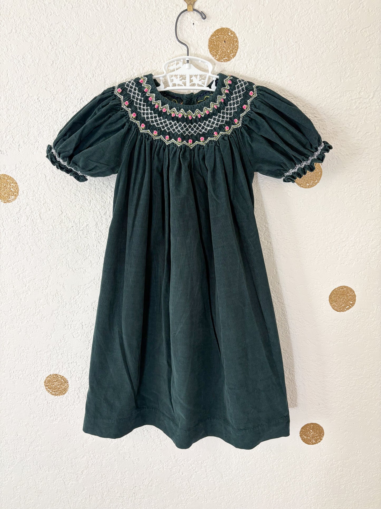 Modern boutique Mom & Me smocked toddler dress.