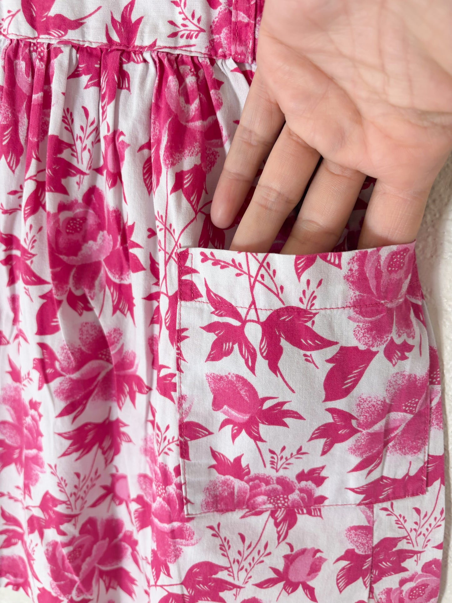 Vintage Esprit Kids floral pinafore dress.