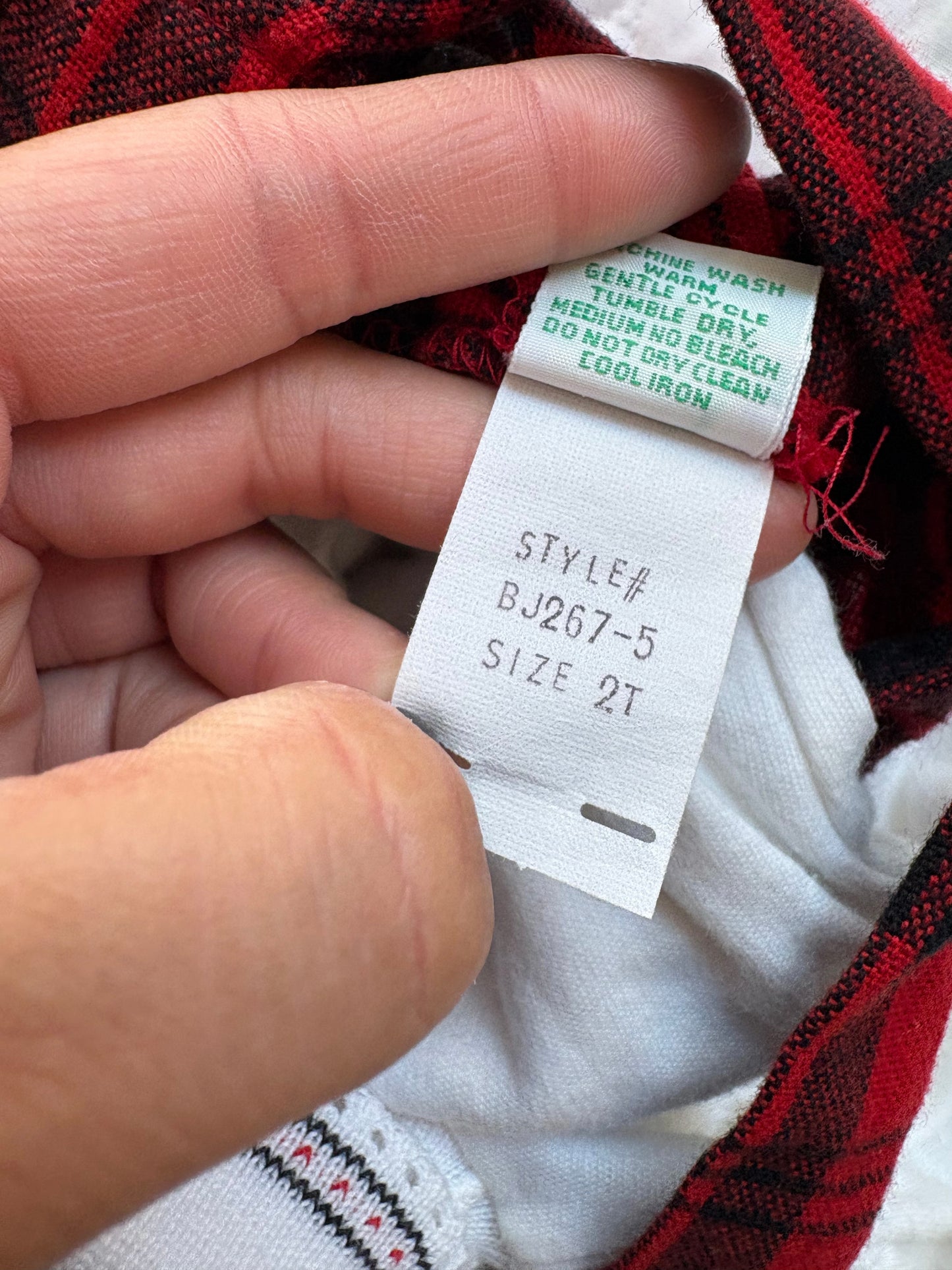 Vintage plaid jumper and top set.