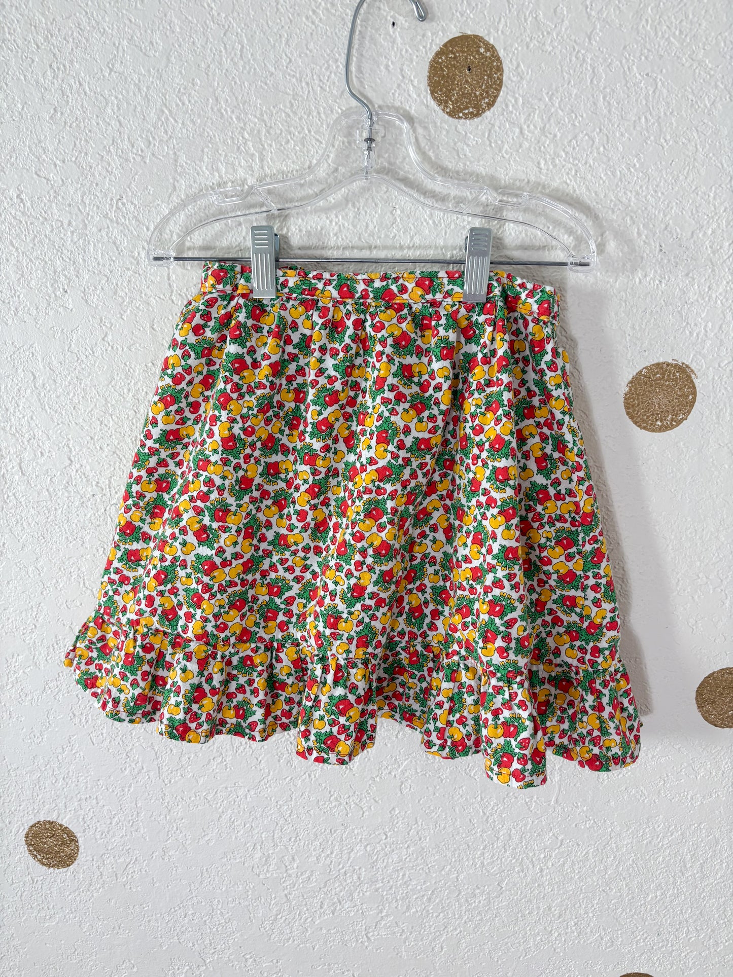 Homemade vintage AOP fruit skirt.