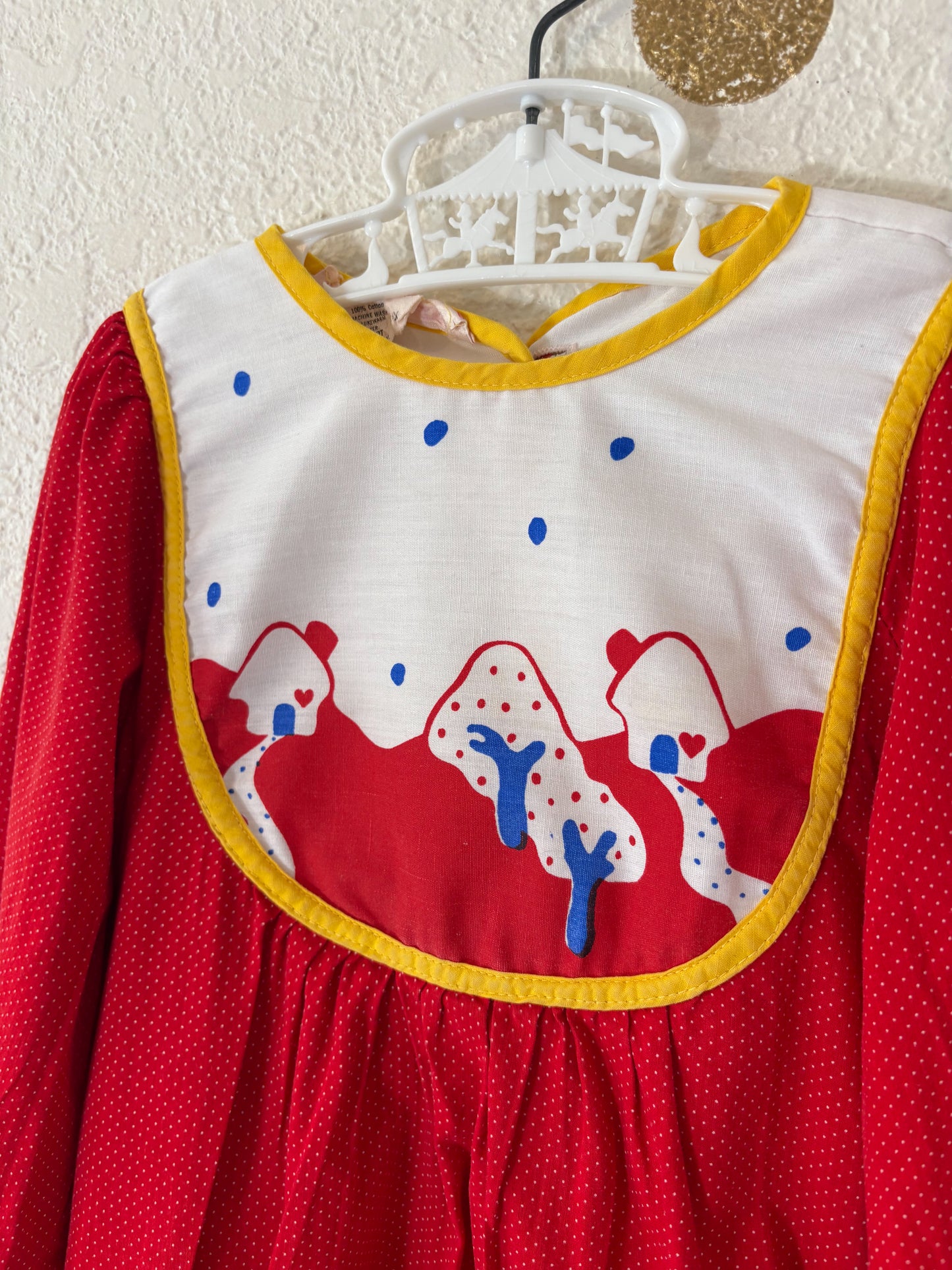 Vintage Sweet Potatoes novelty print dress.