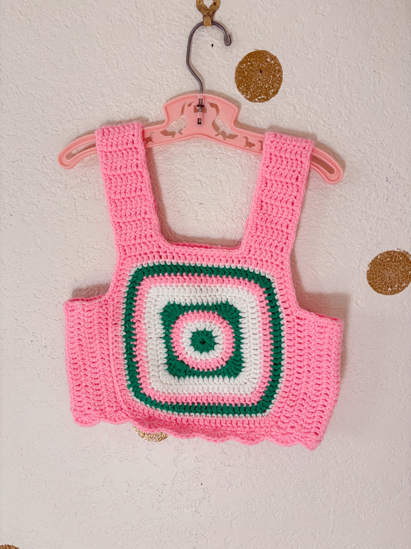 Vintage? Hand crochet top.