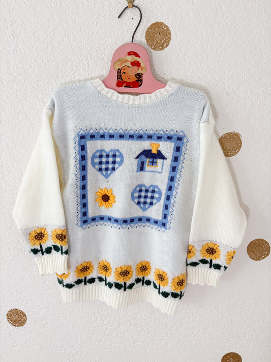 Vintage Cottage Core acrylic sweater.