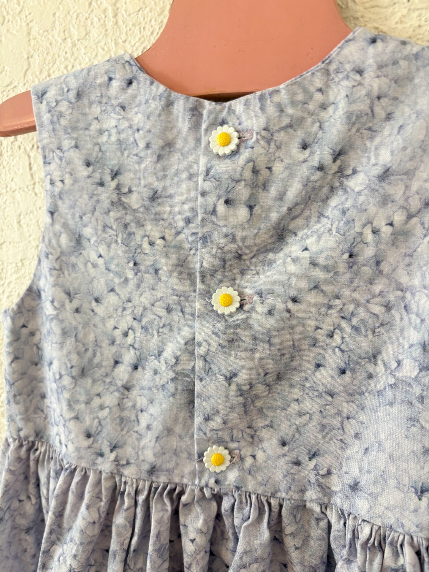 Homemade vintage floral toddler dress.