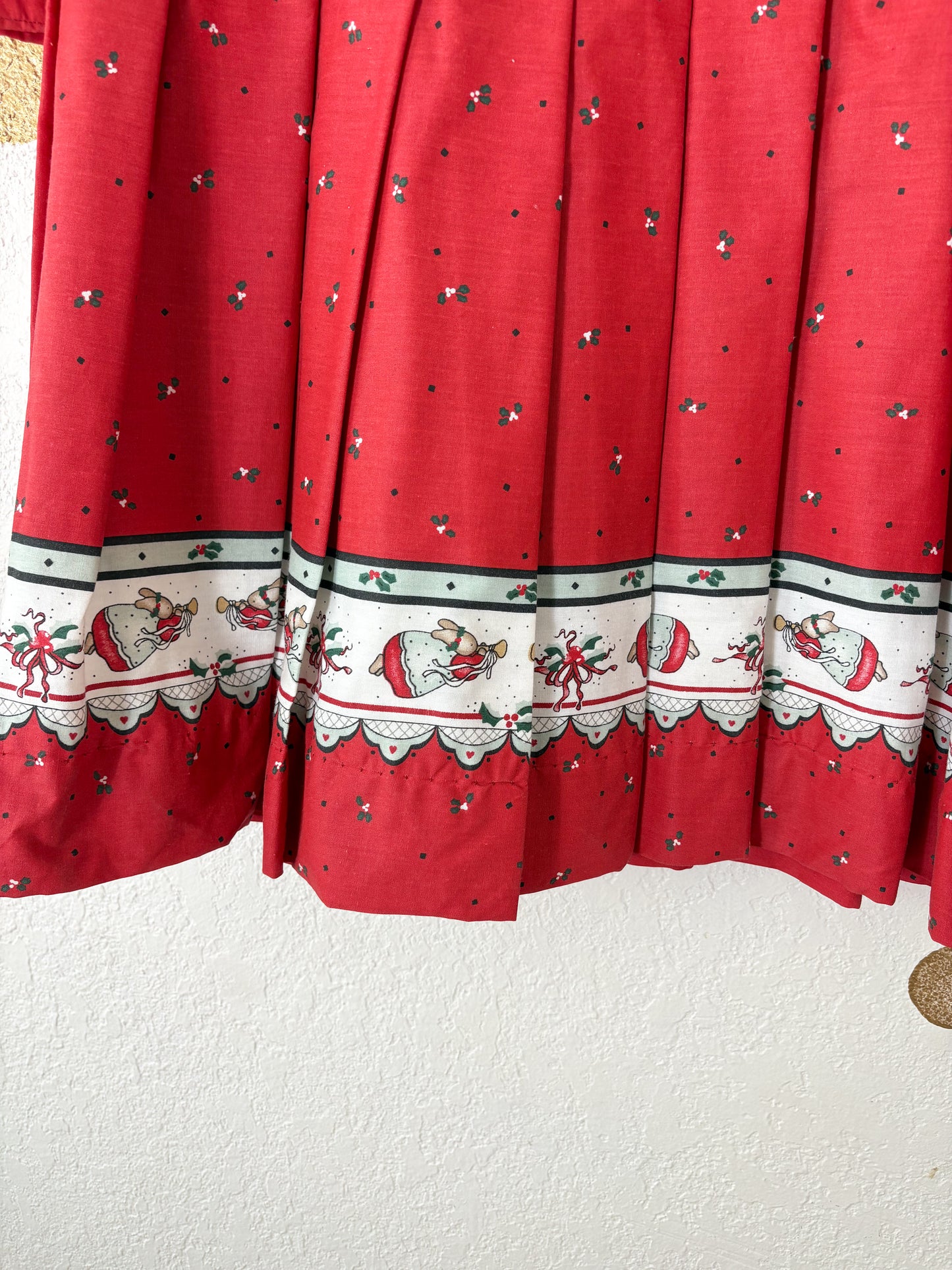 Vintage homemade from Daisy Kingdom fabric older girl dress.