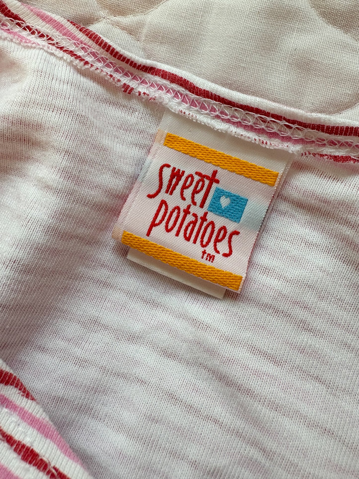 y2k Sweet Potatoes toddler floral jumper.