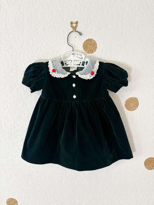 Vintage Oshkosh Collection velvet baby dress.