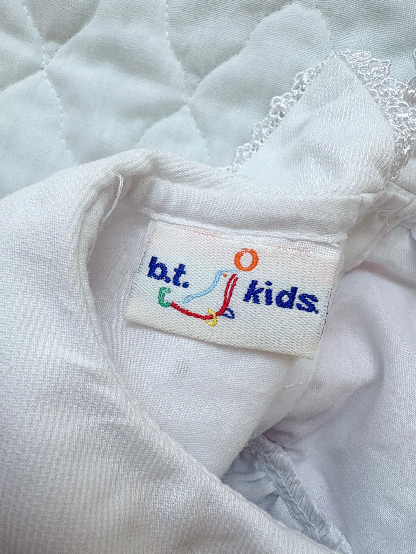 Vintage B.T Kids eyelet baby dress + bonnet set.