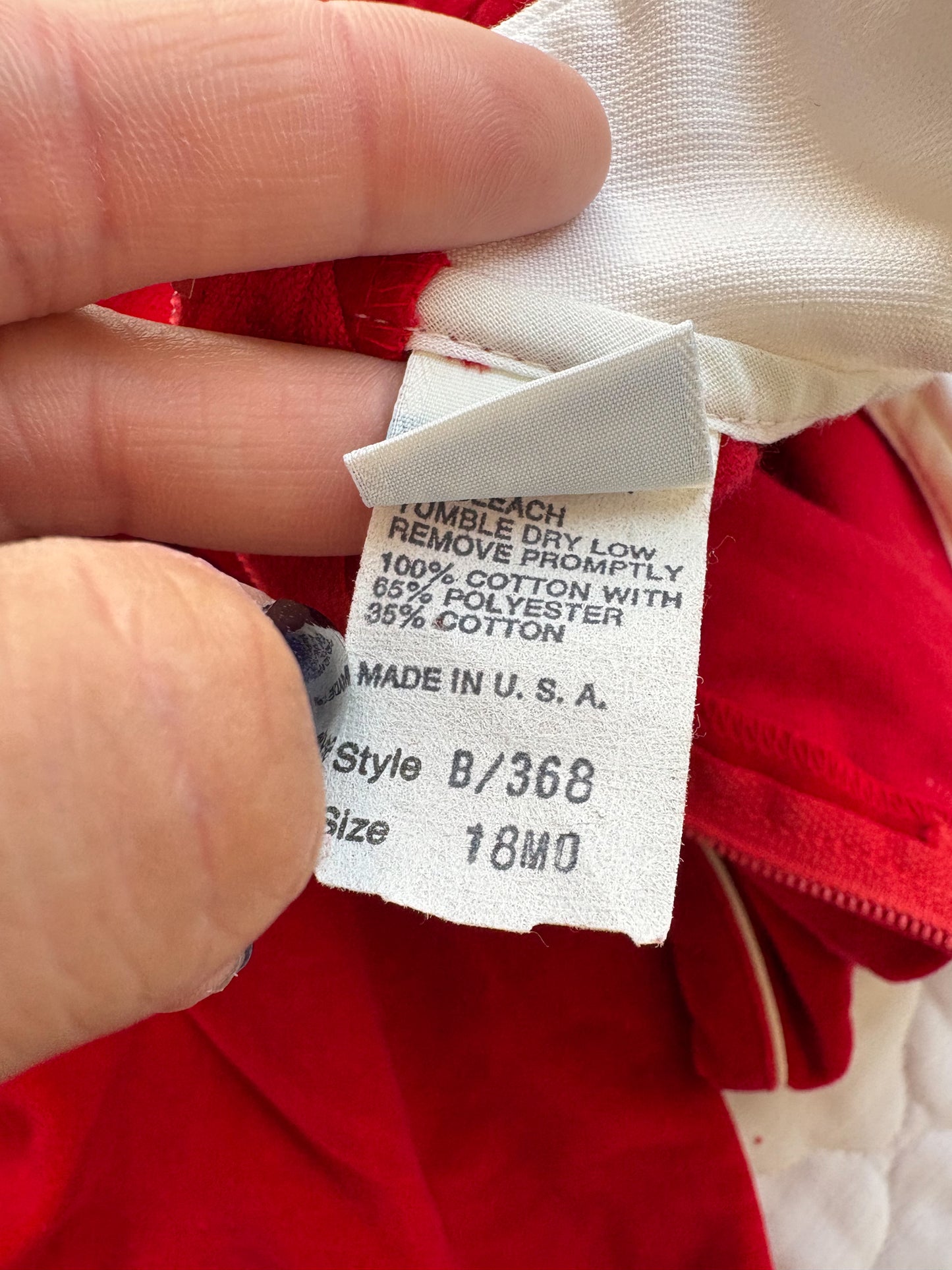 Vintage Bryan velvet baby romper.