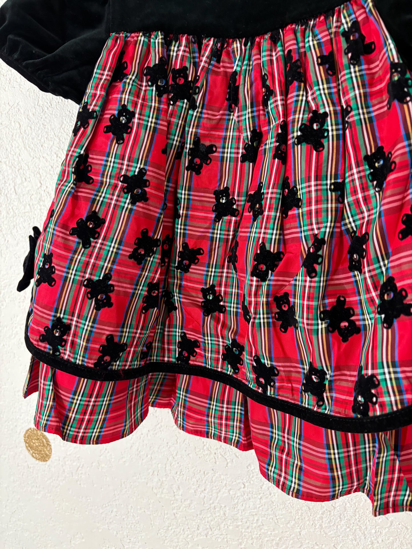 Vintage Bonnie Jean toddler plaid dress.