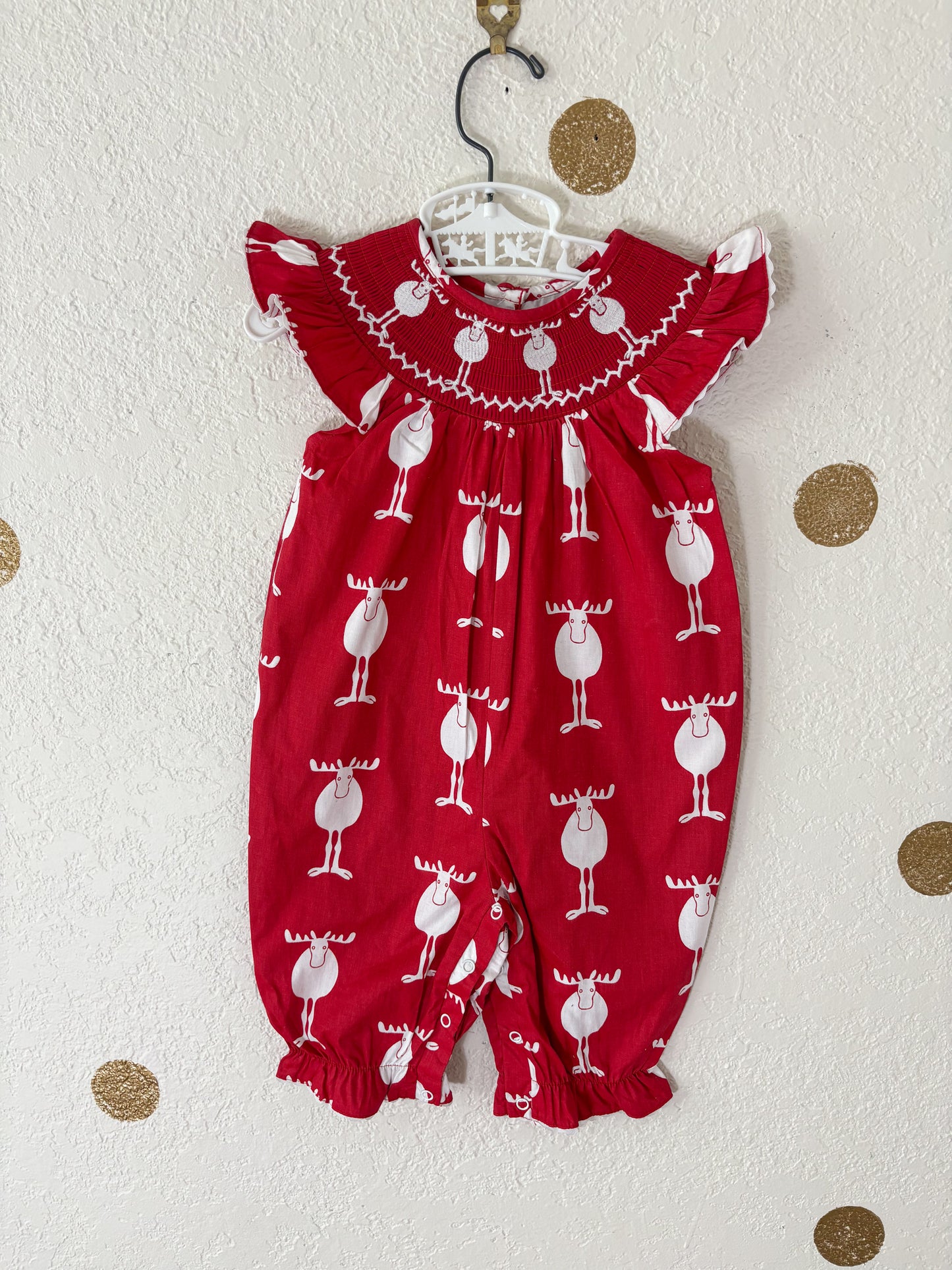 Boutique smocked Lil Cactus baby bubble.