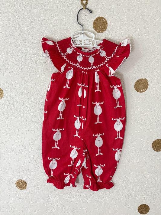 Boutique smocked Lil Cactus baby bubble.