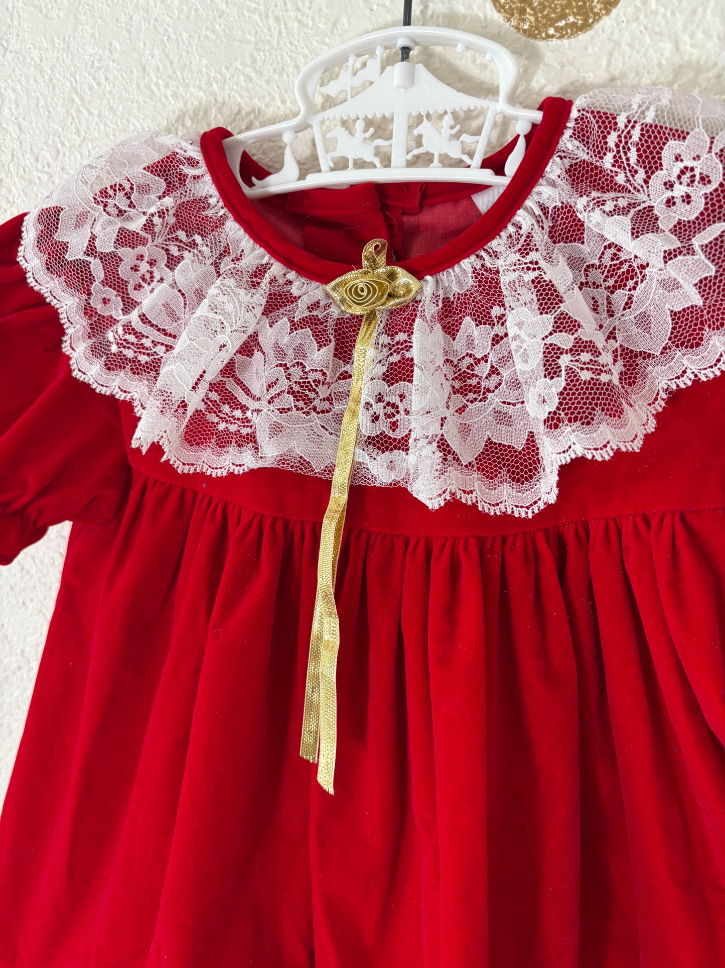 Vintage JoLene toddler velvet dress.