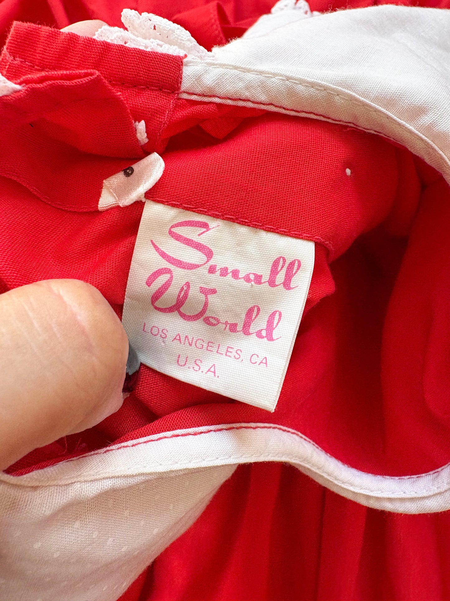 Vintage Small World full circle party dress.