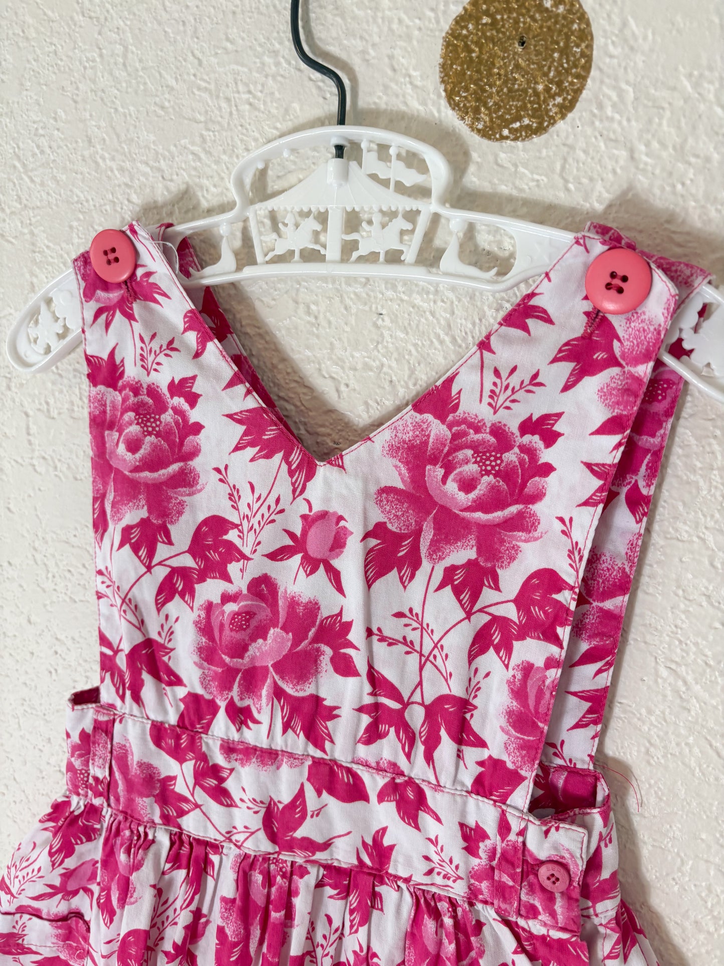 Vintage Esprit Kids floral pinafore dress.