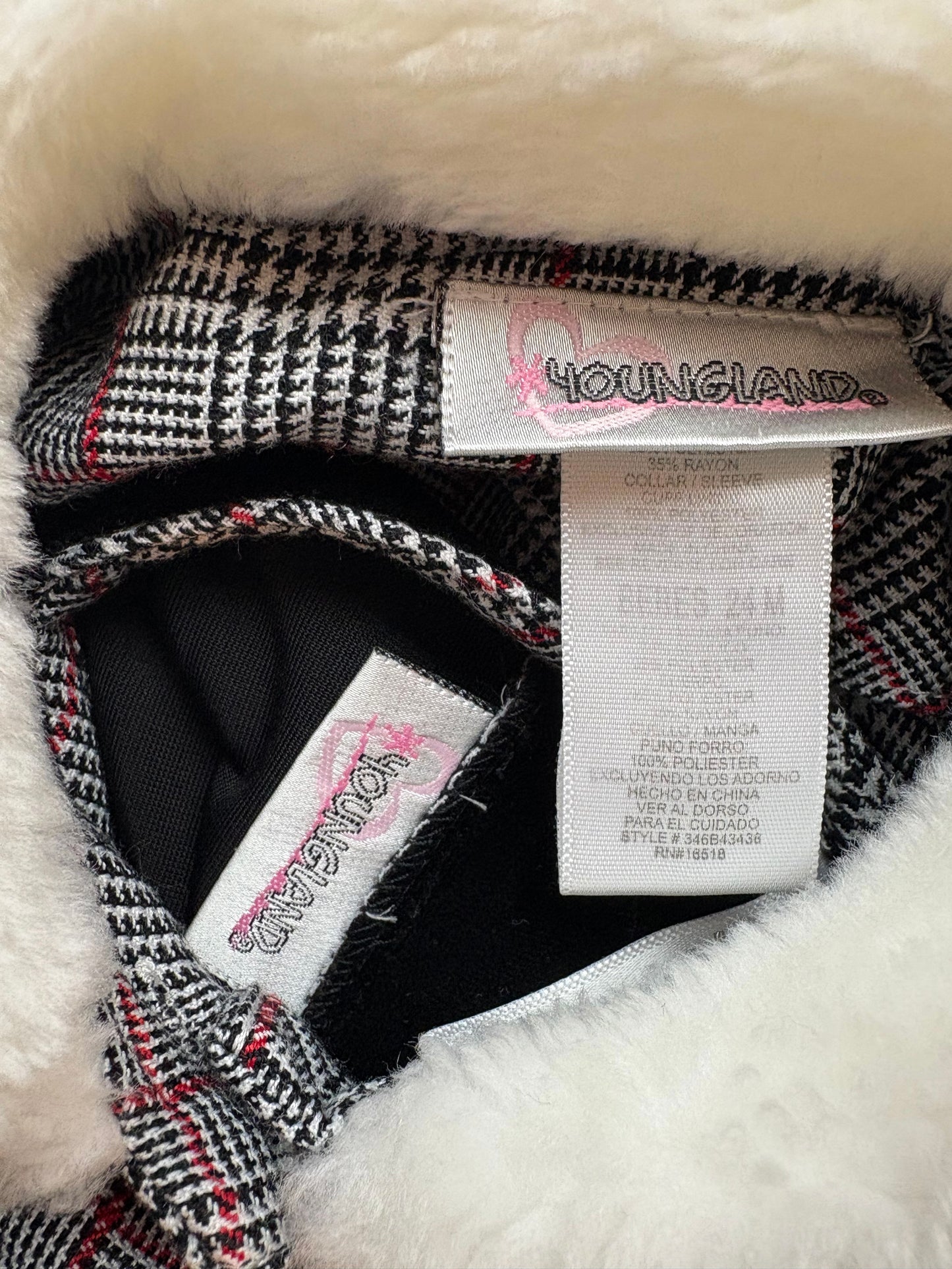 Y2K plaid toddler dress and coat set.