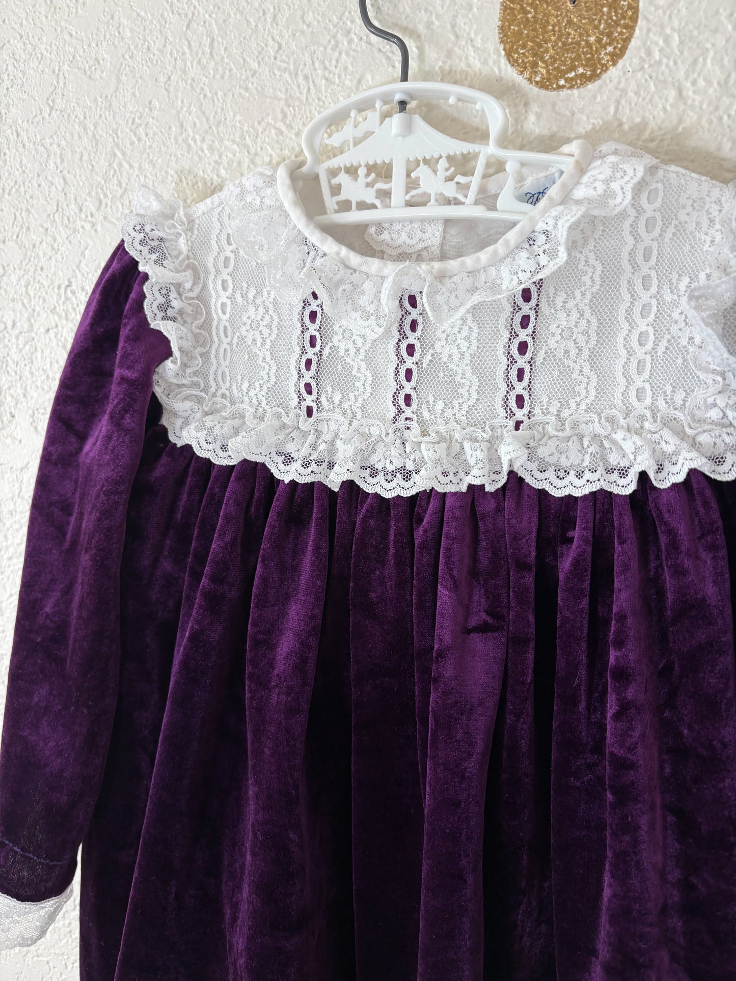 Vintage velour toddler dress.