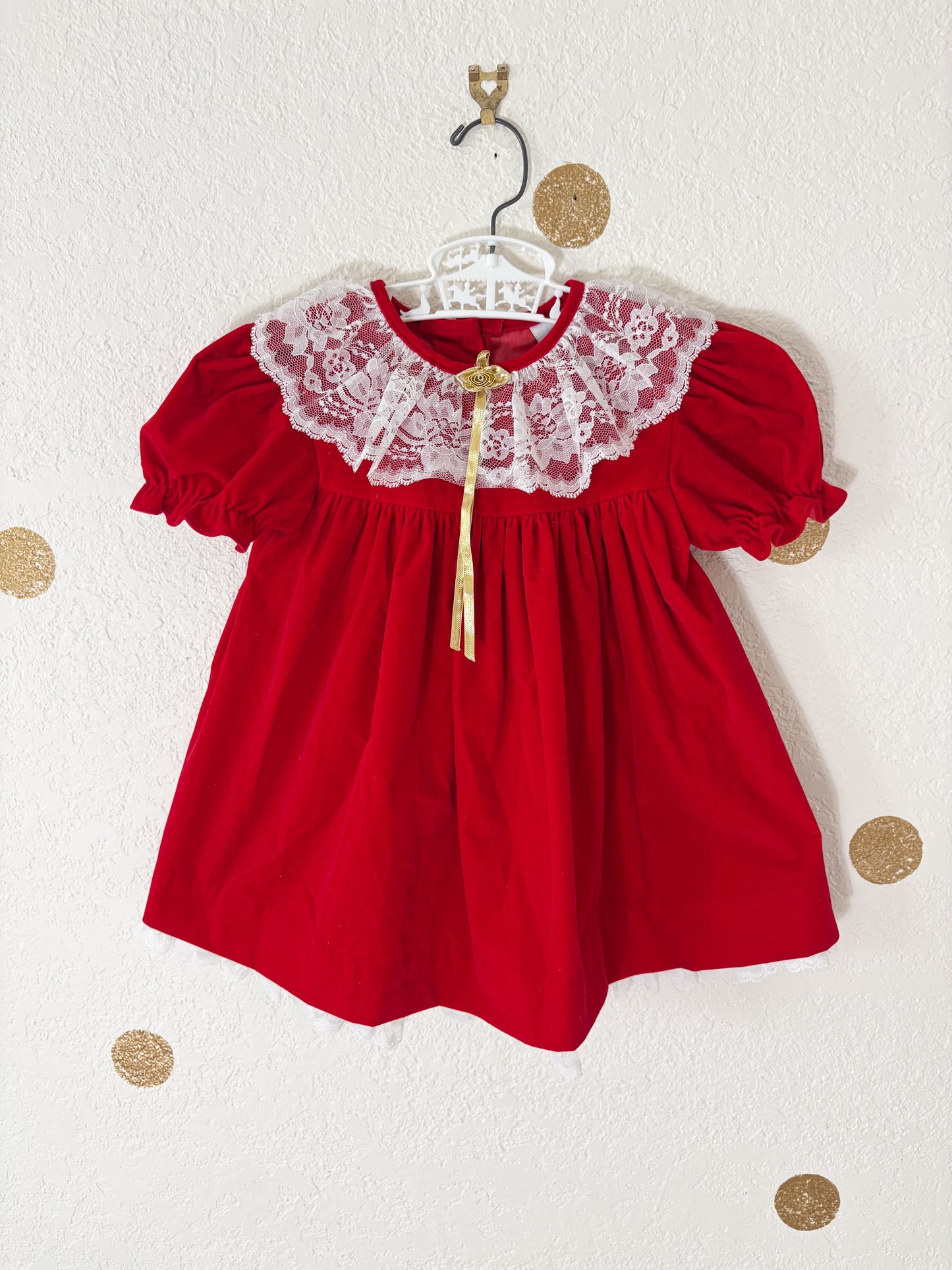 Vintage JoLene toddler velvet dress.