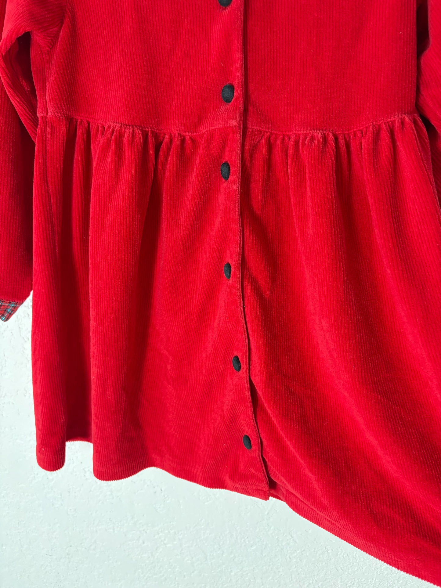 Vintage Gymboree velour/plaid dress.