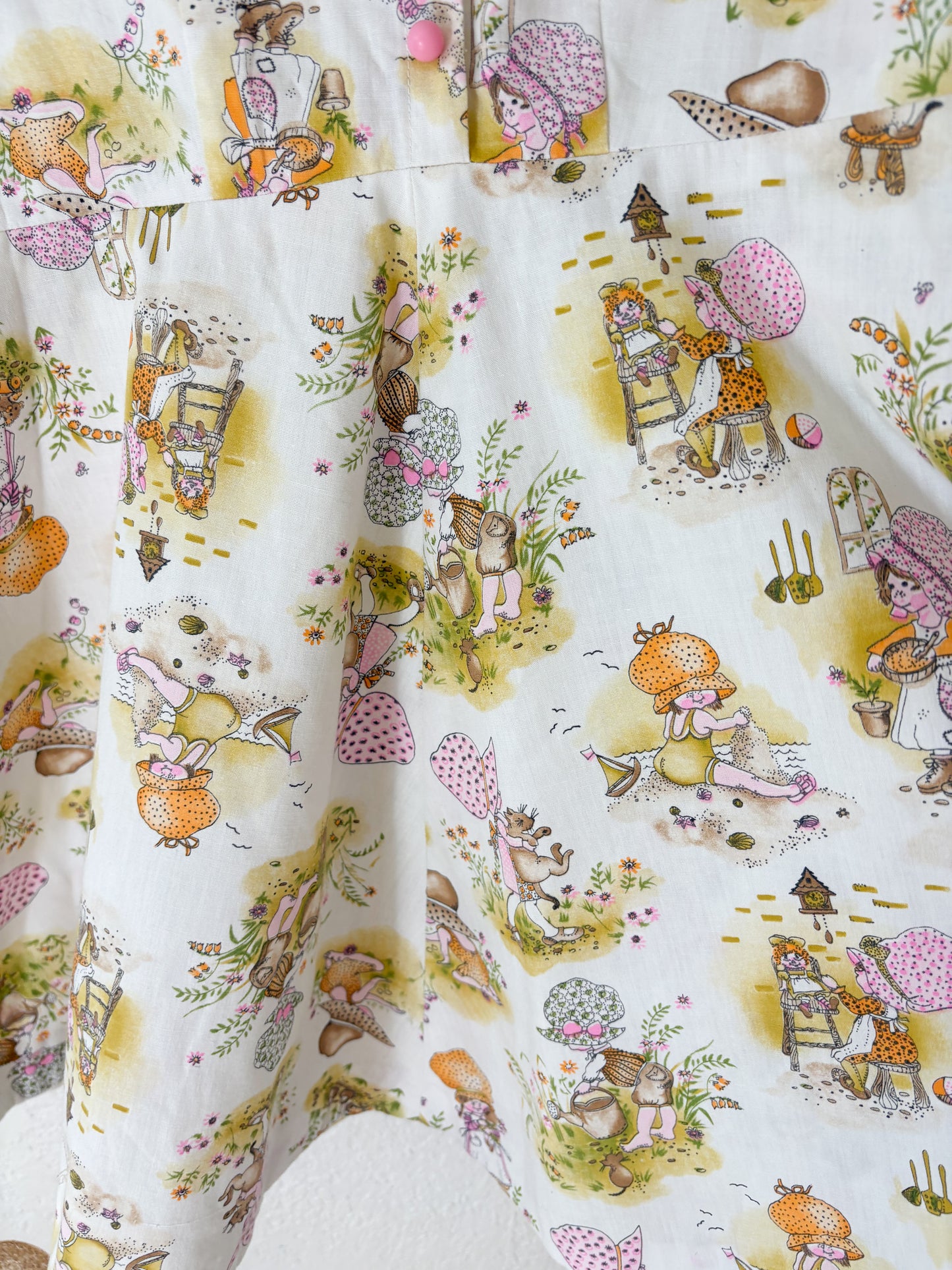 Homemade vintage novelty print dress.