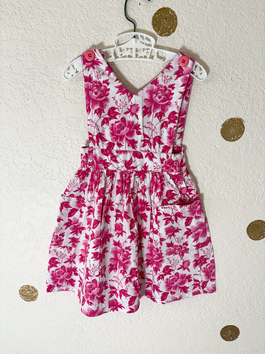 Vintage Esprit Kids floral pinafore dress.