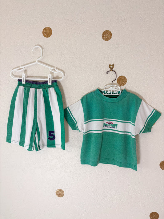 Vintage Electric Kids striped two piece set.
