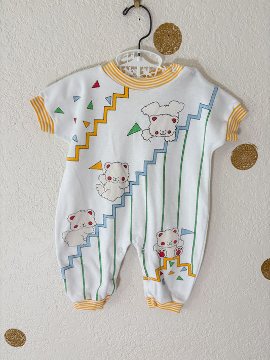 Vintage Small Stars baby romper.