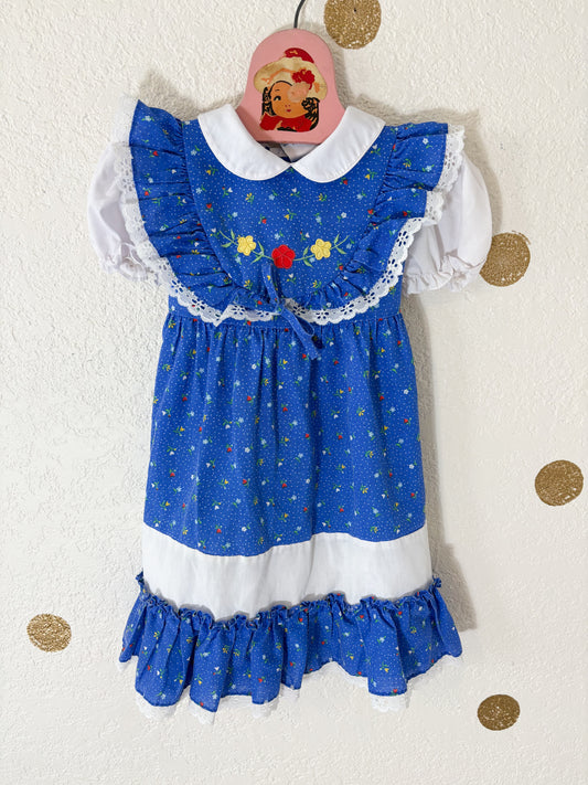 Vintage Nana's Pet floral maxi toddler dress.