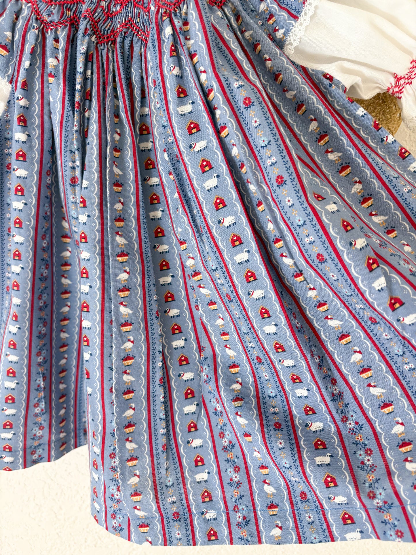 Homemade vintage smocked baby dress.