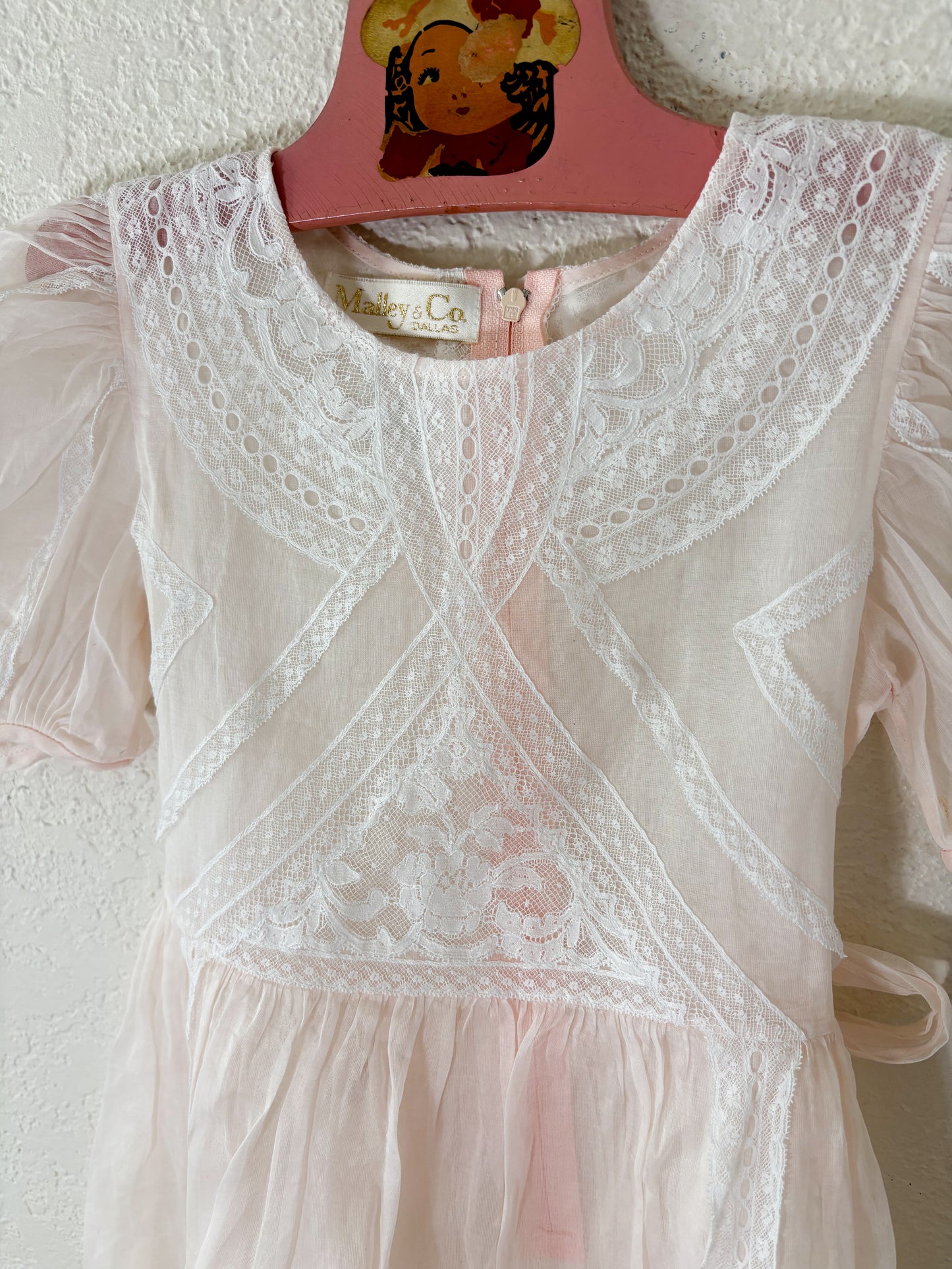 Vintage Malley & Co Dallas sheer dress.