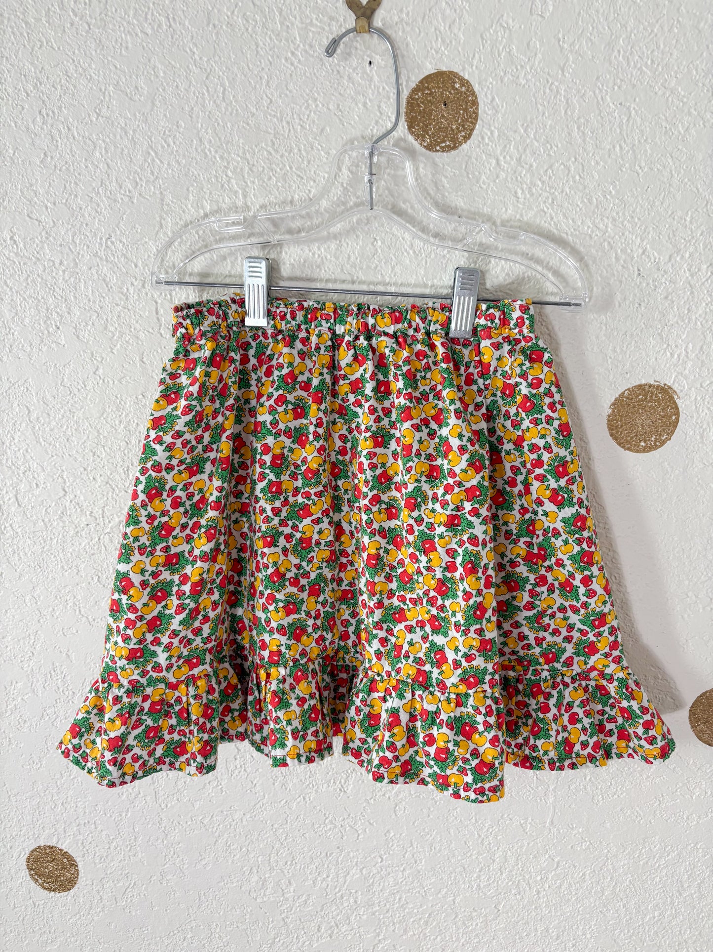 Homemade vintage AOP fruit skirt.
