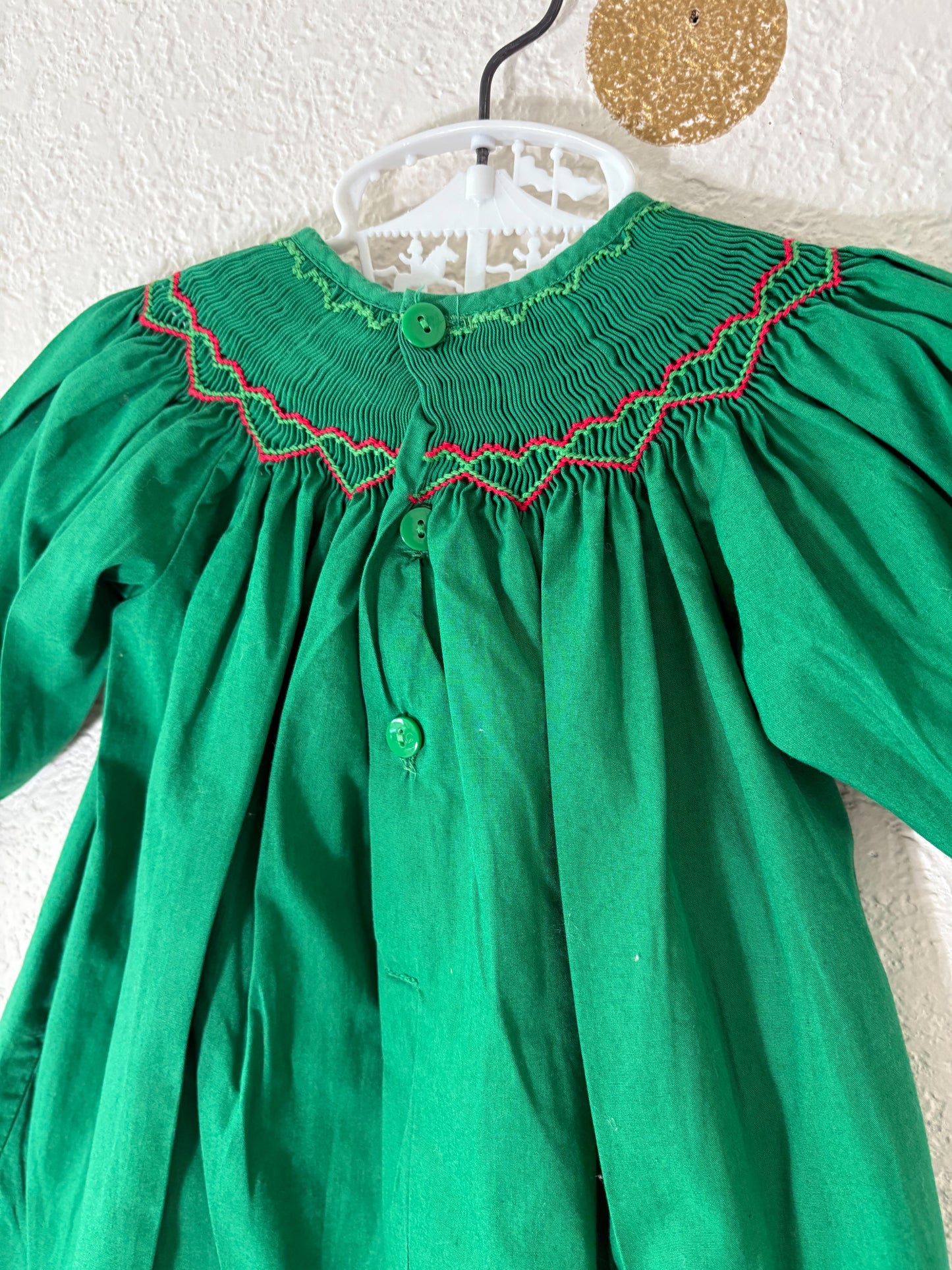 Boutique Mom & Me smocked baby dress.