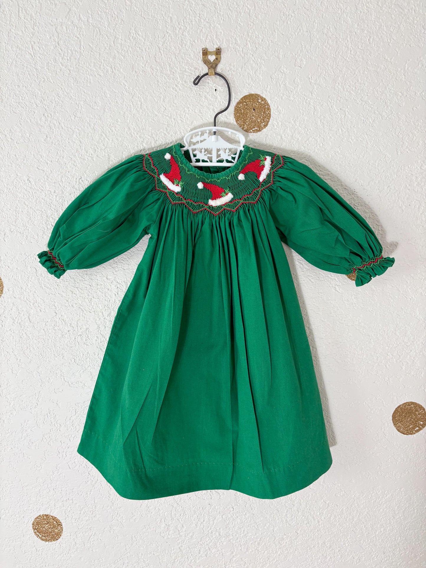 Boutique Mom & Me smocked baby dress.