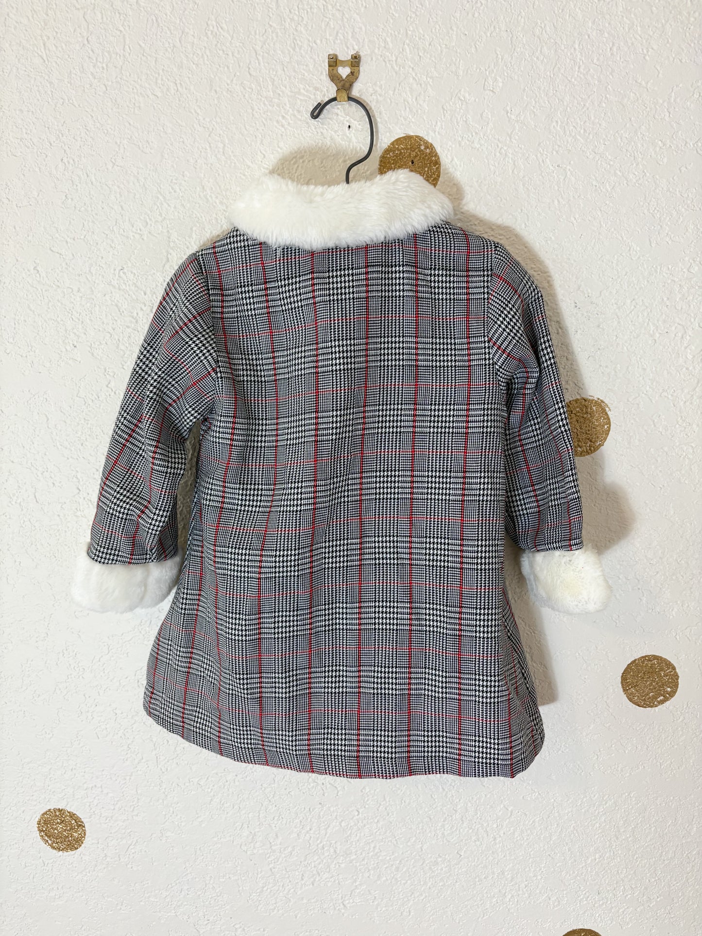 Y2K plaid toddler dress and coat set.