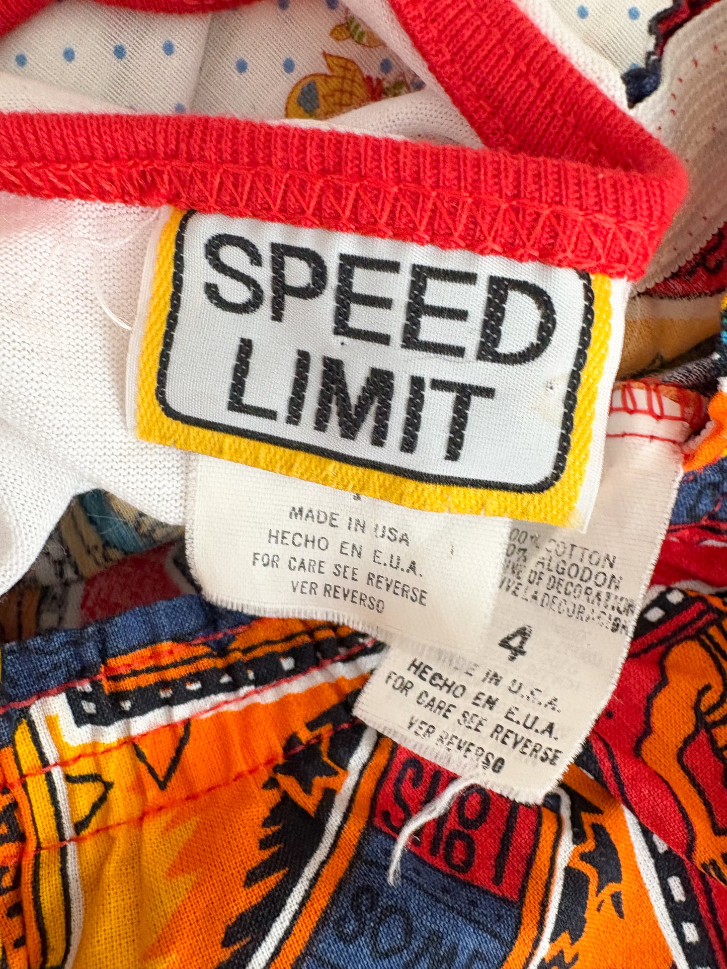 Vintage Speed Limit funky toddler 2 piece set.