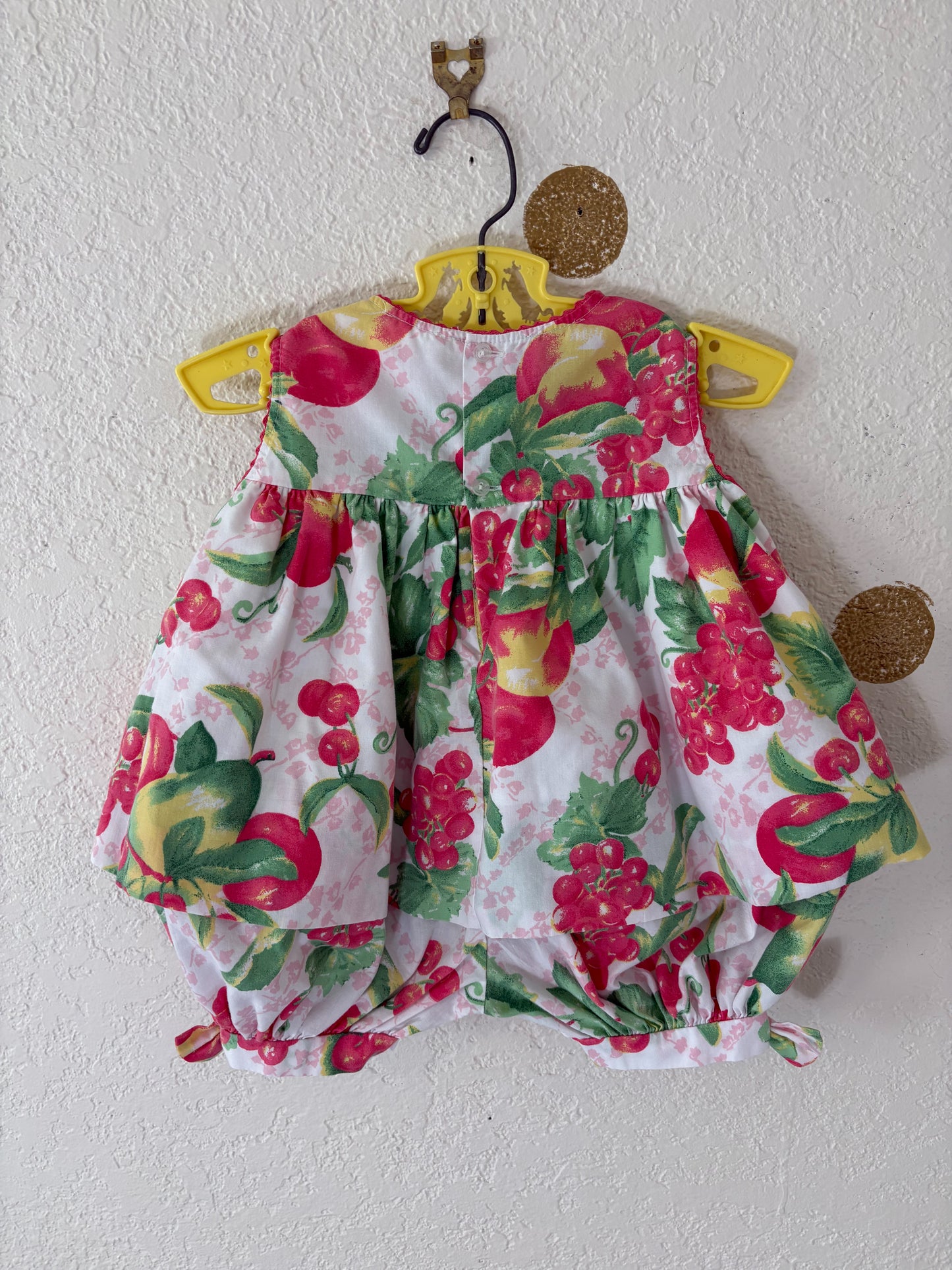 Vintage Allison Ann AOP cherries baby bubble.