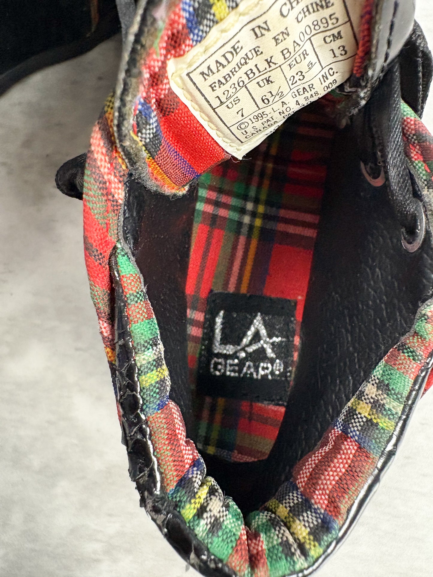 Vintage LA Gear holiday baby shoes